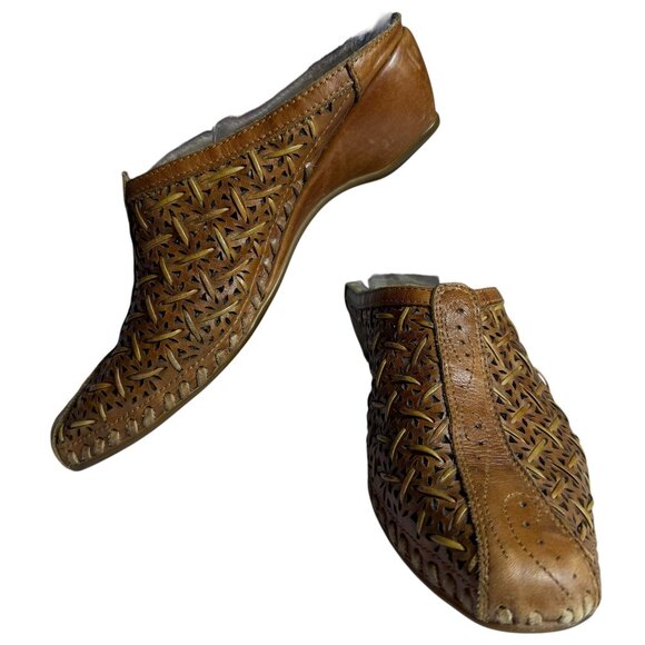 PIKOLINOS Shoes - Pikolinos Brown Leather Woven Mules – Size 37 (US ~6.5-7)